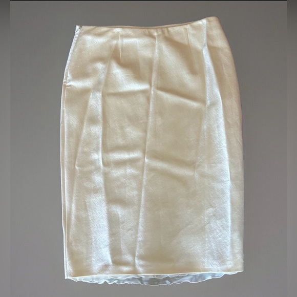 calvin klein COLLECTION  White Skirt NWOT 12/48, Italy, Milano $1200 - Picture 5 of 15
